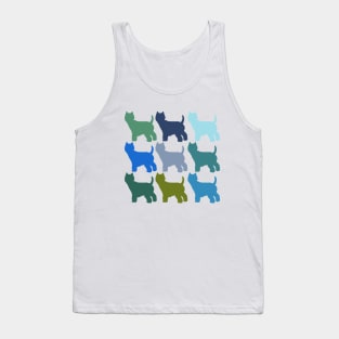 Westie Dogs in Rainbow Colors Tank Top